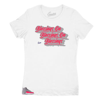 Racer Pink 12's Blessings shirt for women wear