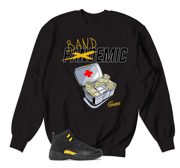 Retro 12 Black Taxi Sweater - Bandemic - Black