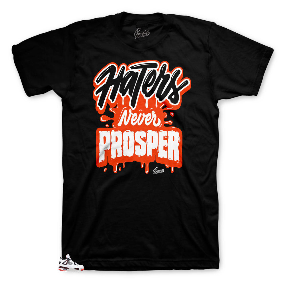Haters Prosper shirt to match Jordan 4 Crimson sneakers