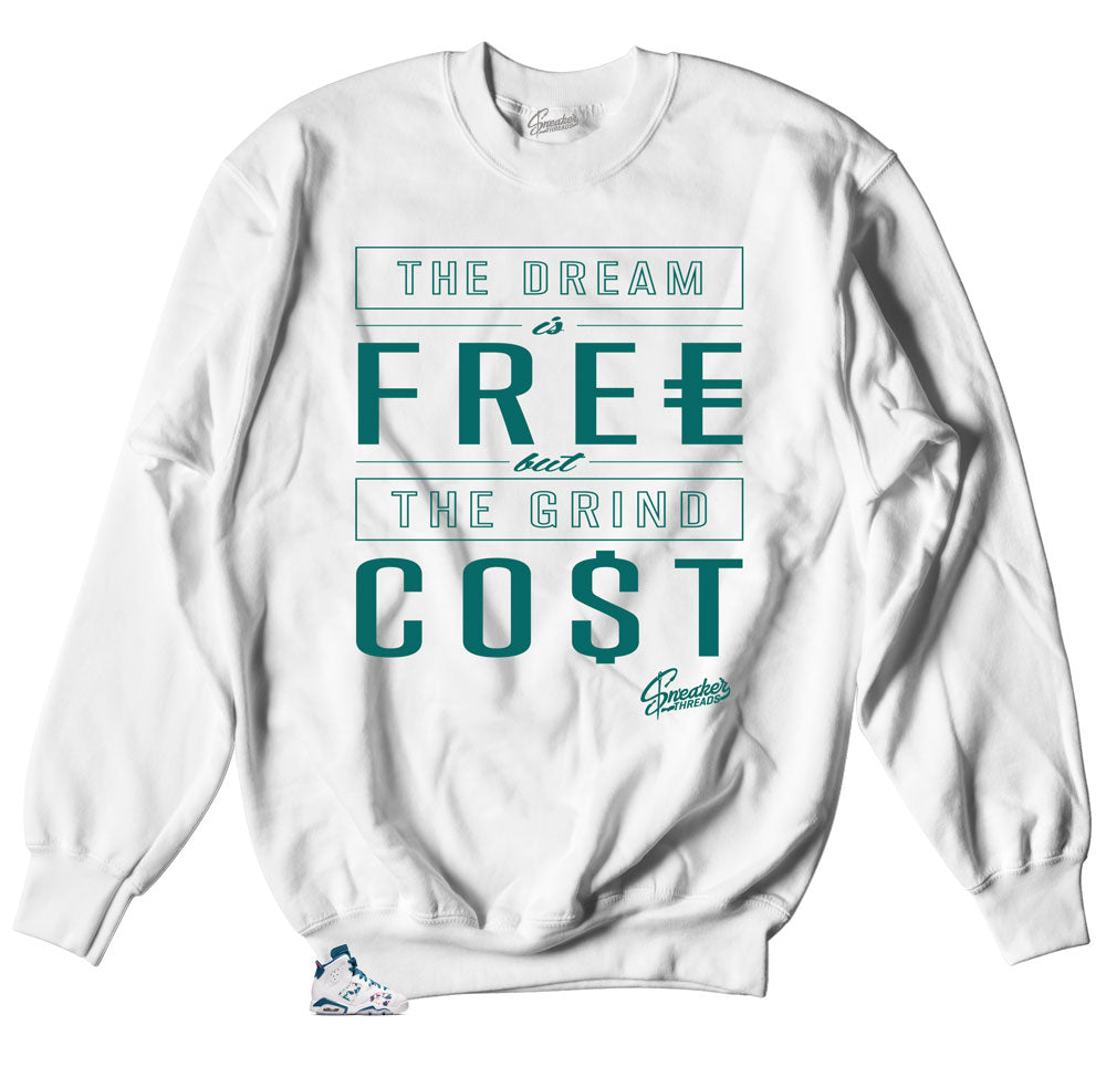Retro 6 Green Abyss Sweater - Cost - White