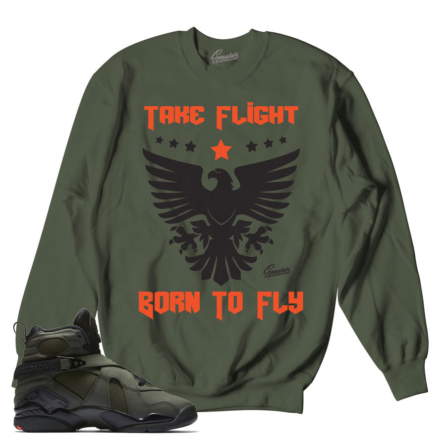 Take flight Jordan retro 8 sneaker match sweaters.