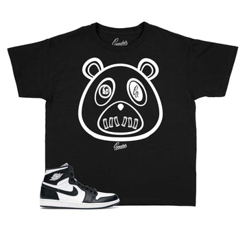 Kids Black And White 1 Shirt - ST Bear - Black