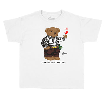 Yeezy Cloud White 350 Cheers Bear shirt for kids