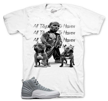 Retro 12 Stealth Shirt - All Dogs - White