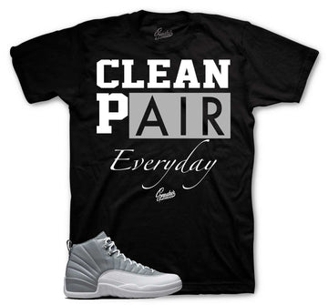 Retro 12 Stealth Shirt - Clean Pair - Black