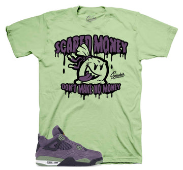 Retro 4 Canyon Purple Shirt - Scared Money - Pistachio