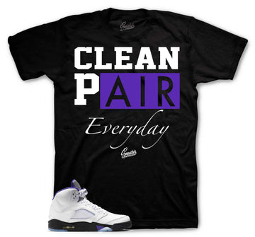 Retro 5 Concord Shirt - Clean Pair - Black