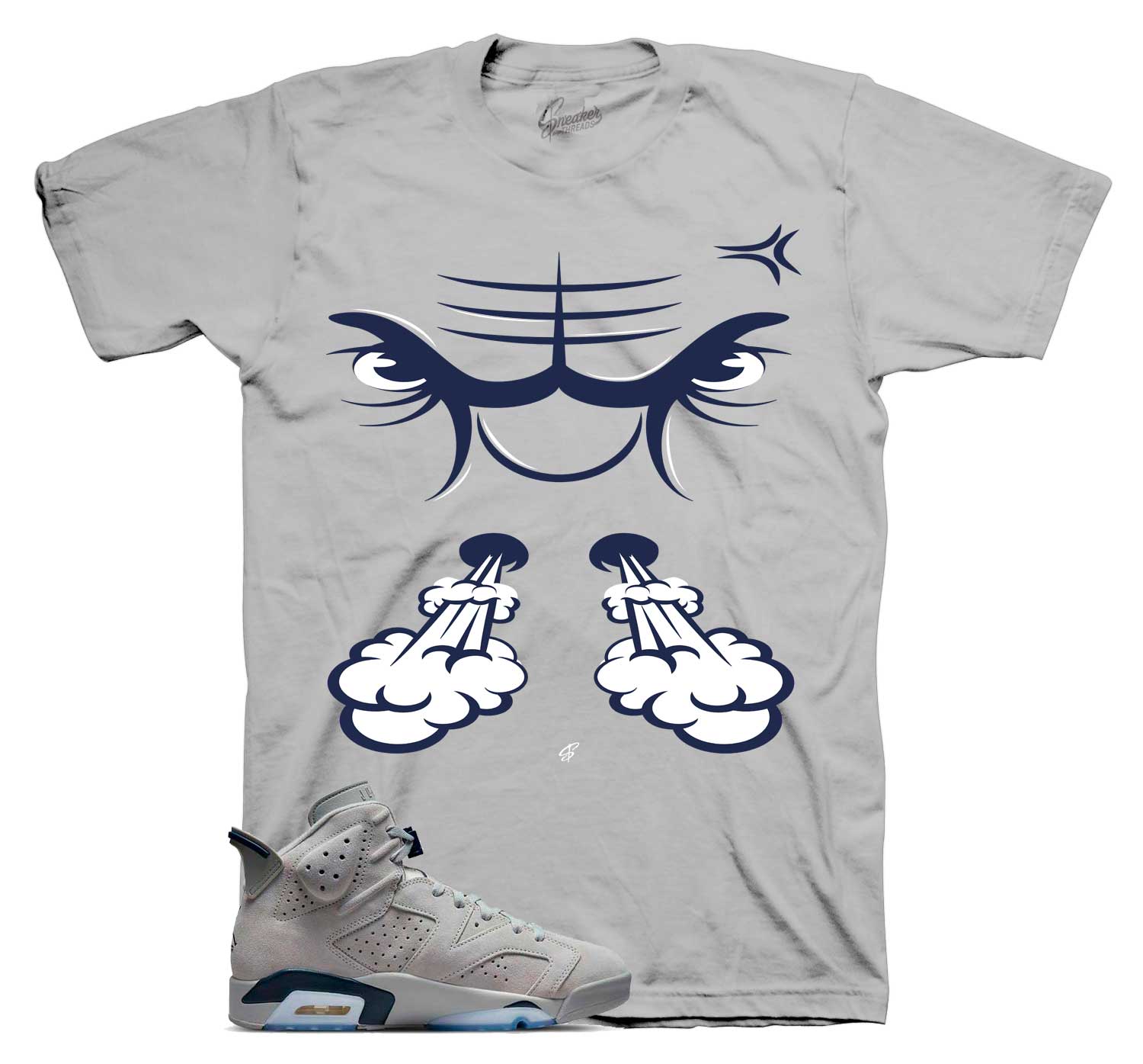 Retro 6 Georgetown Shirt - Raging Face - Grey