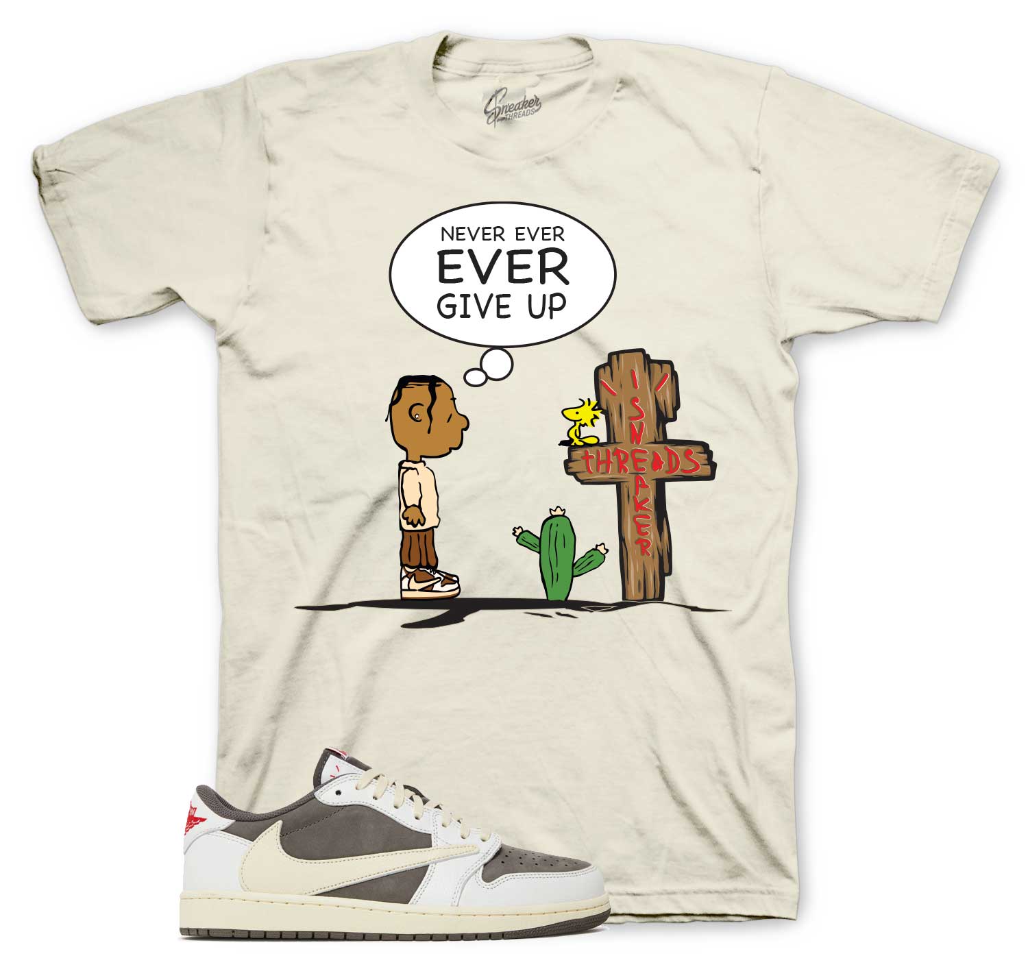 Retro 1 Reverse Mocha Shirt - ST Cactus - Natural