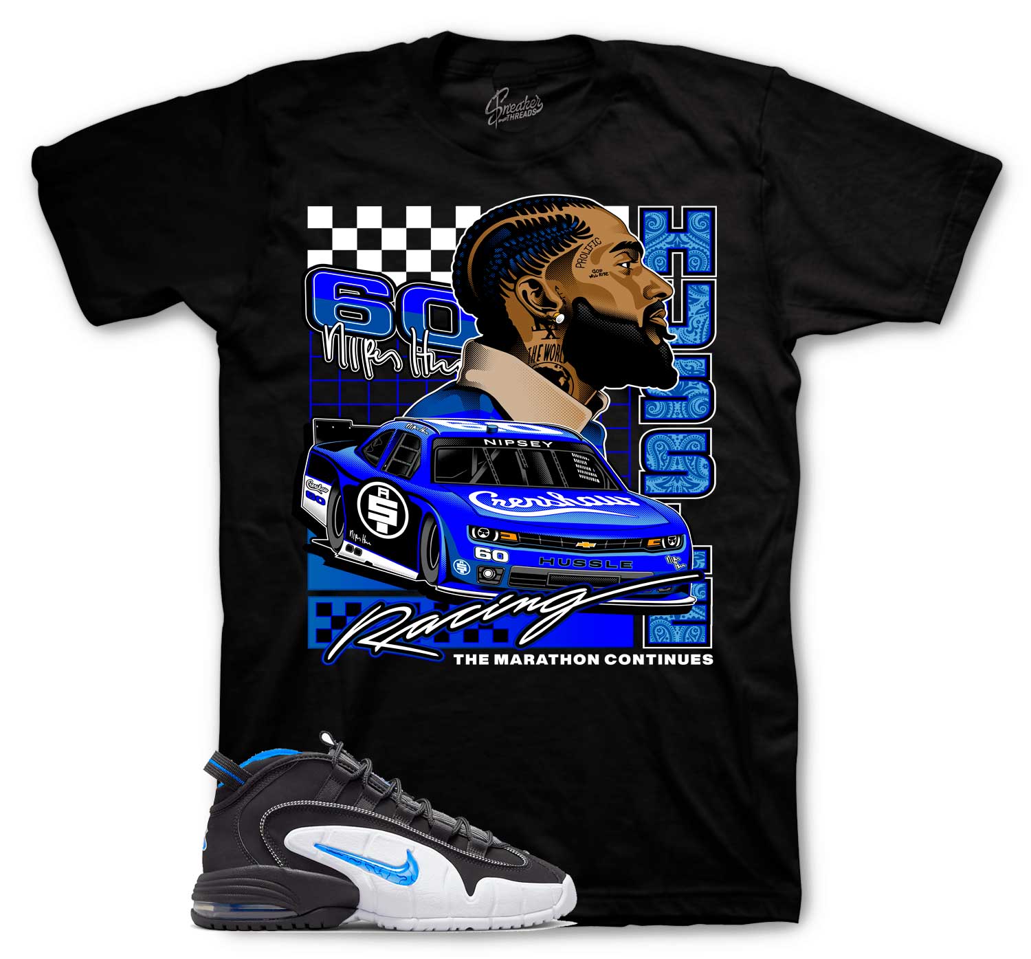 Air Max Penny 1 Orlando Shirt - Crenshaw Racing - Black