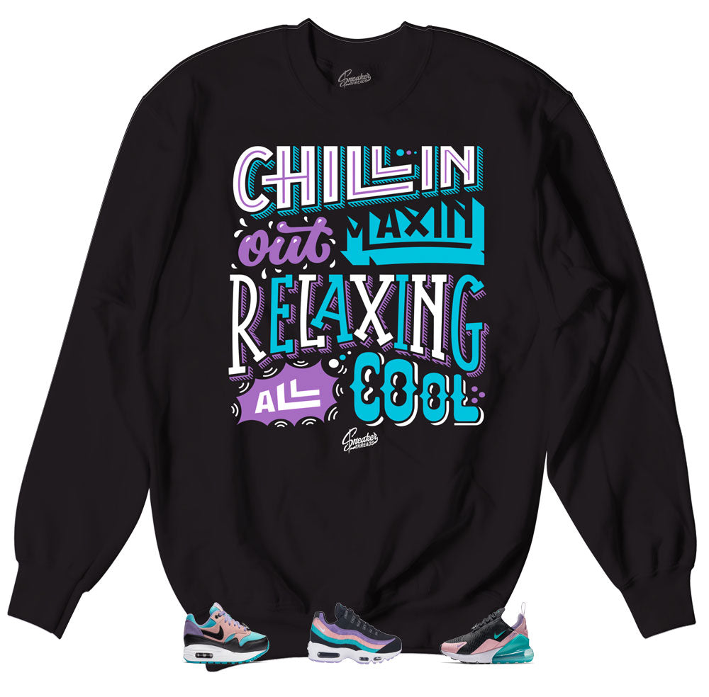 Crewneck sweater collection designed to match Nike Air Max Have a Nice Day sneaker Collection