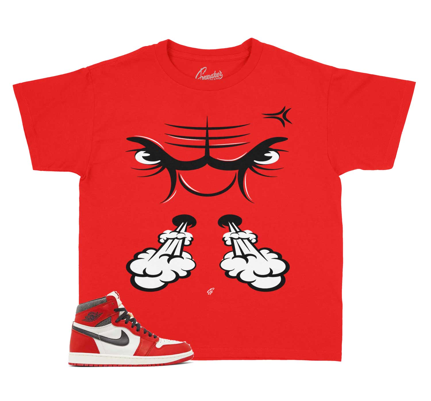 Kids Lost And Found 1 Shirt - Raging Face - Red
