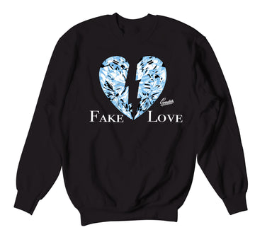 Retro 1 Uni Blue Sweater - Love - Black