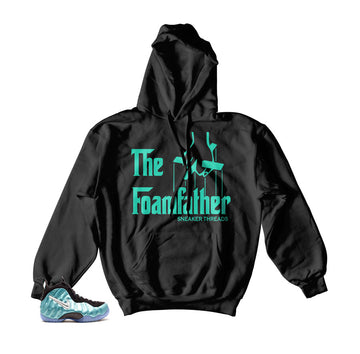 Foamposite Island Green Hoody - Foam Father - Black