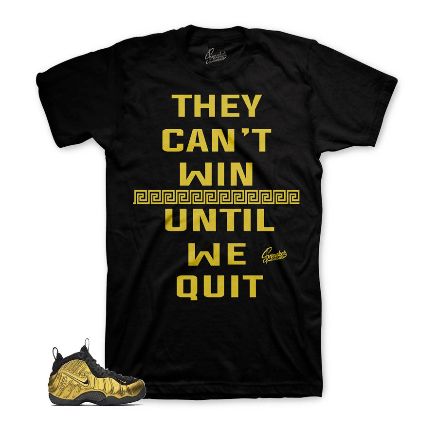 Shirts match foamposite metallic gold | Win sneaker tees.