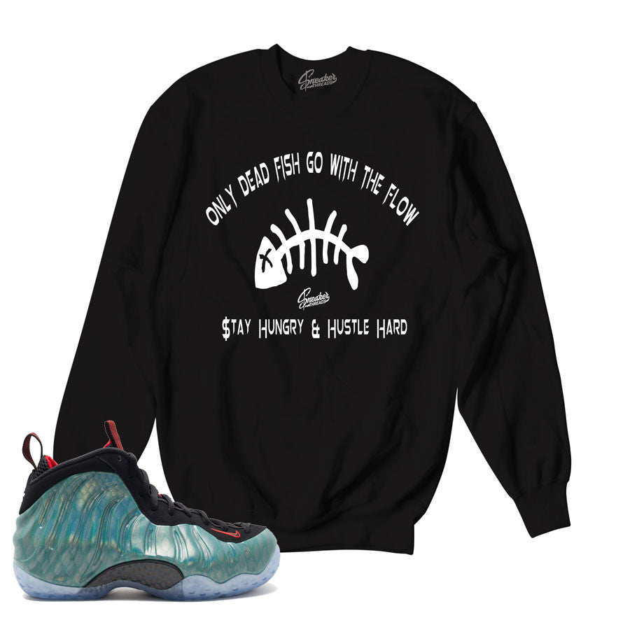 Foamposite gone fishing sweaters match foam sneaker crews.