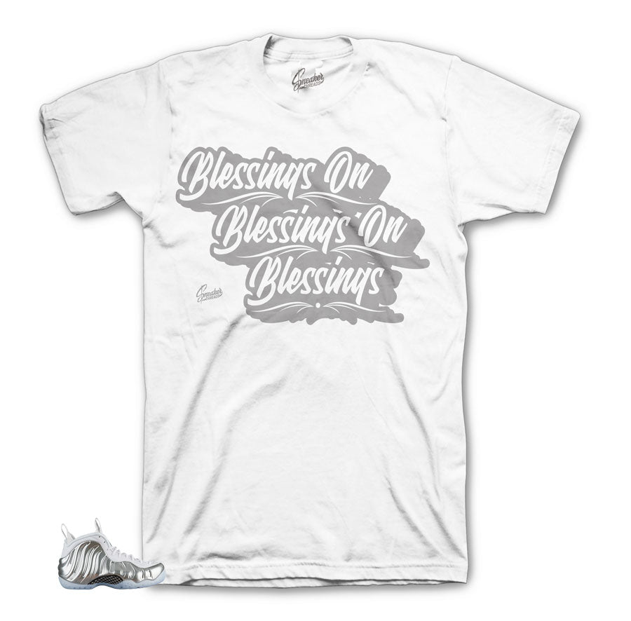 Foamposite Chrome Shirt - Blessings - White
