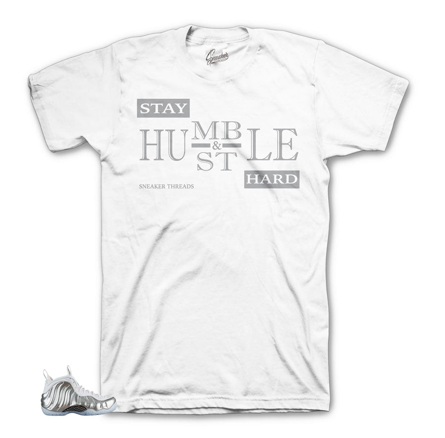 Foamposite Chrome Shirt - Stay Humble - White
