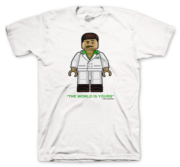 Retro 4 Green Metallic Shirt - Tony Bic - White