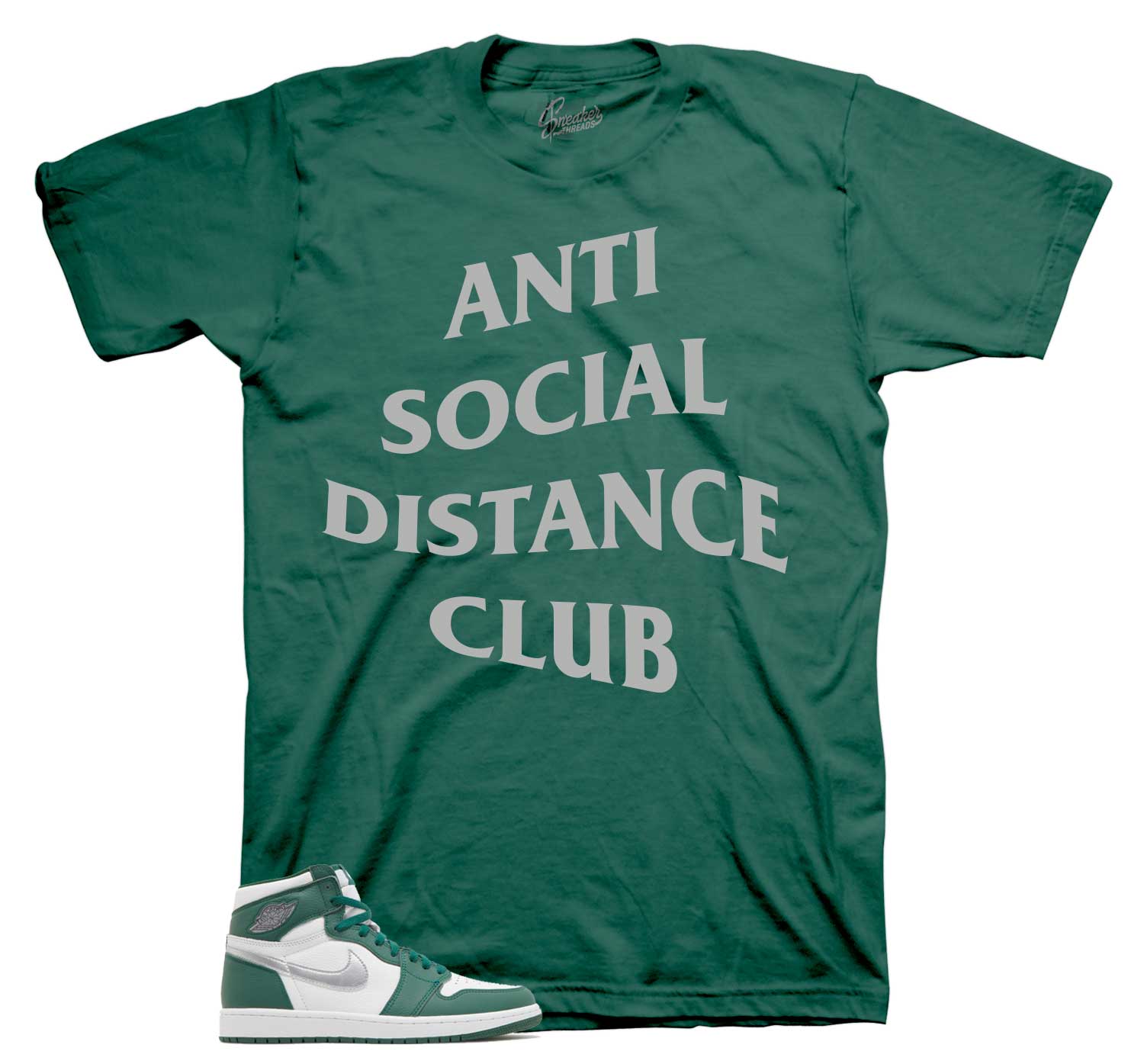 Retro 1 Gorge Green Shirt - Social Distance - Green