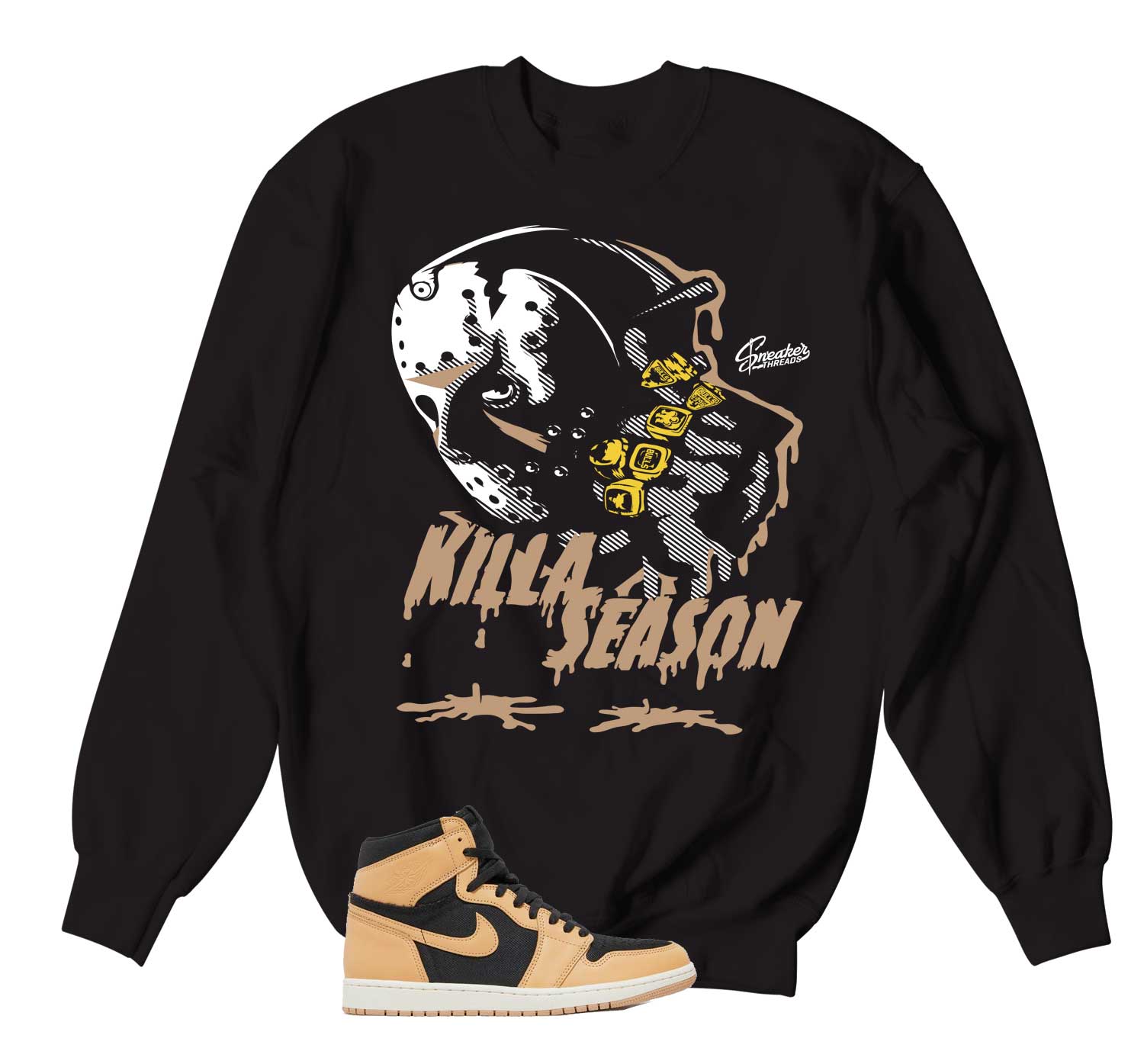 Retro 1 Heirloom Sweater - Killa Season - Black