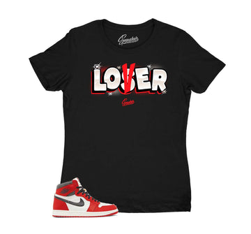 Womens Lost And Found 1 Shirt - Loser Lover - Black