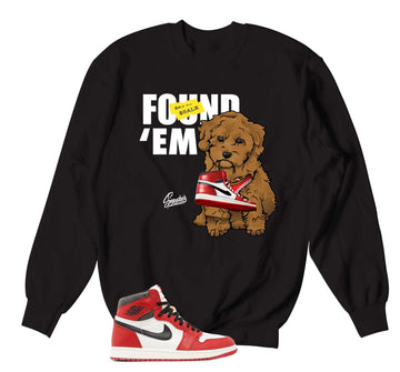 Retro 1 Lost And Found Sweater - Found Em - Black