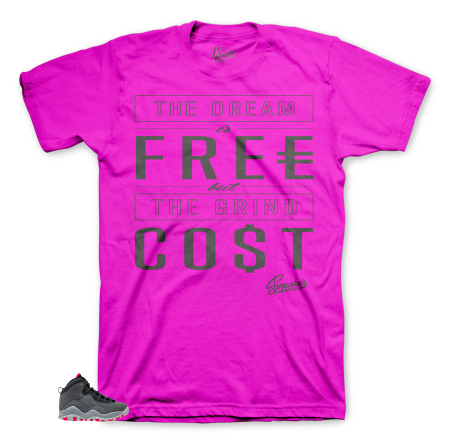 Jordan 10 Rush Pink Cost shirt