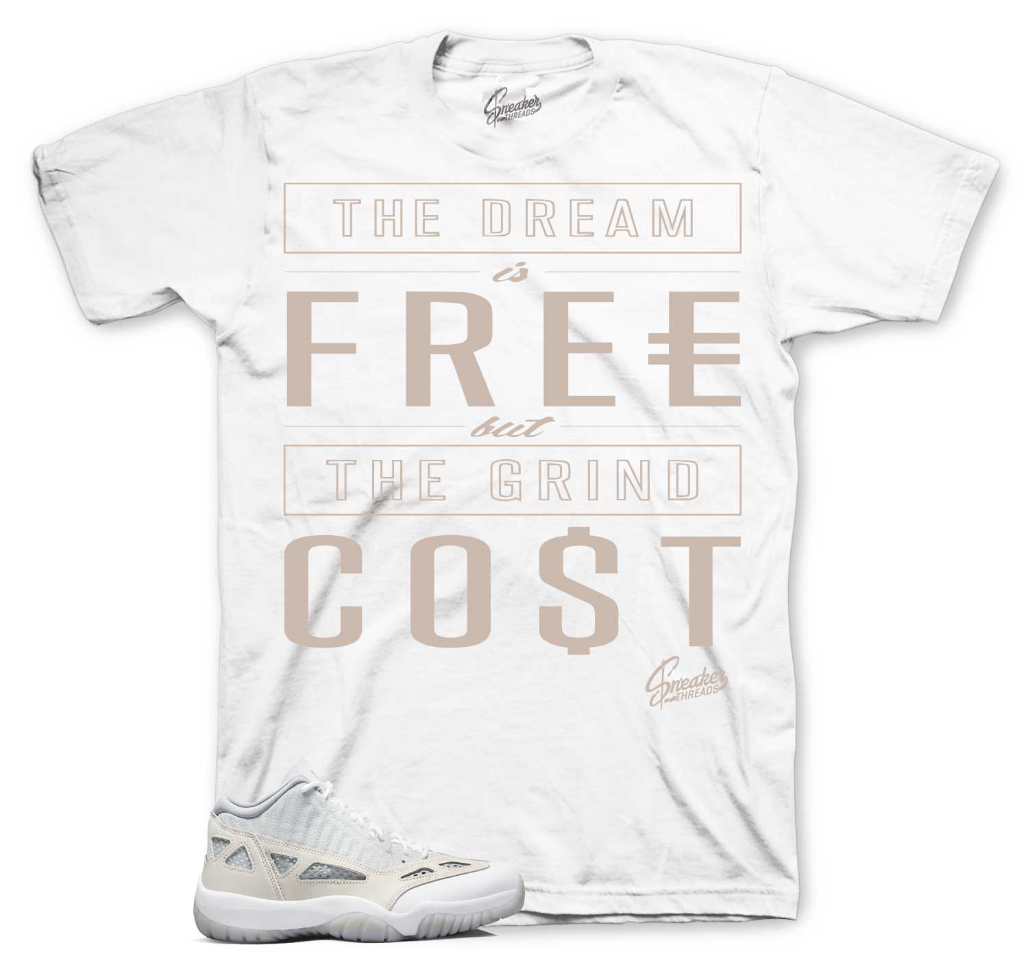 Retro 11 IE Orewood Brown Shirt - Cost - White