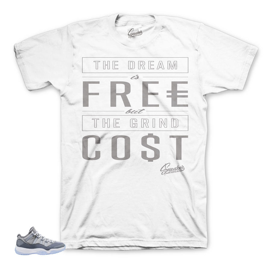 Official matching tees and shirts for Jordan 11 cool grey shoes.
