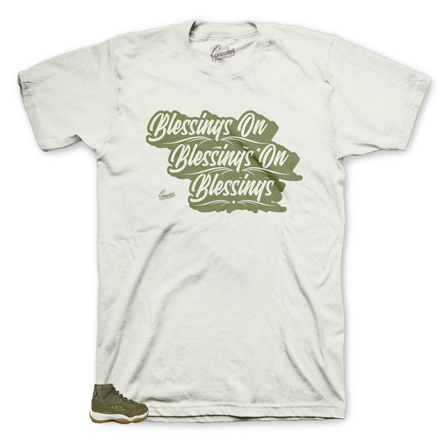 Jordan 11 Olive Lux matching best shirts for sneakers