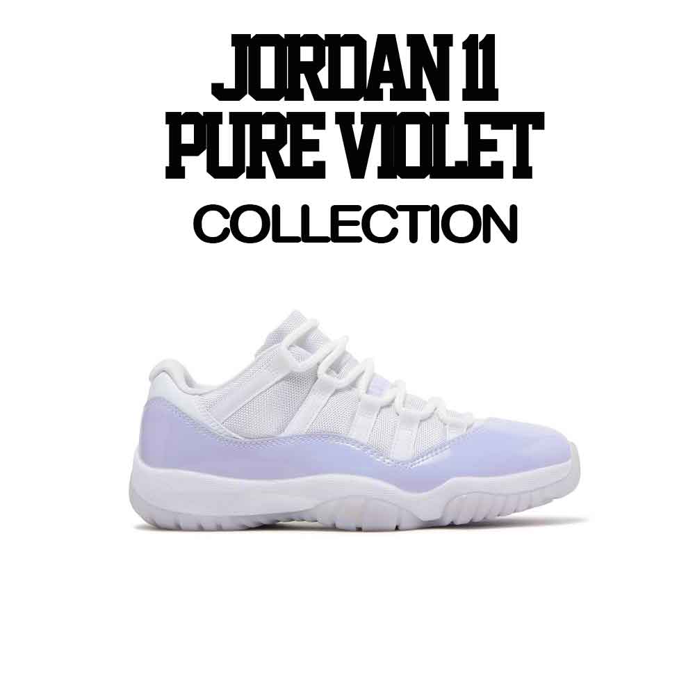 Kids Jordan 11 pure violet sneaker tees