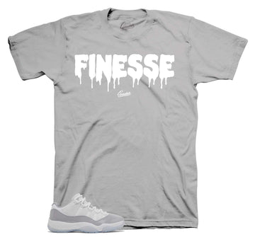 Retro 11 Cement Grey Shirt - Finesse - Grey