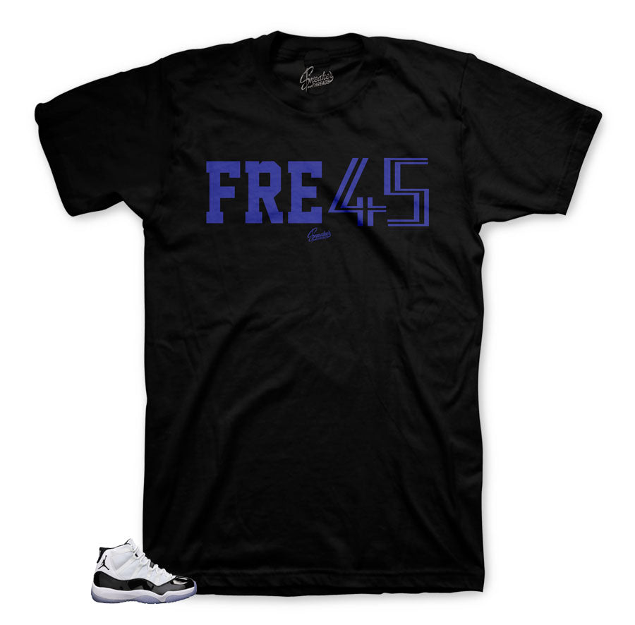 Fresh Jordan 11 Concord shirts with 45 
