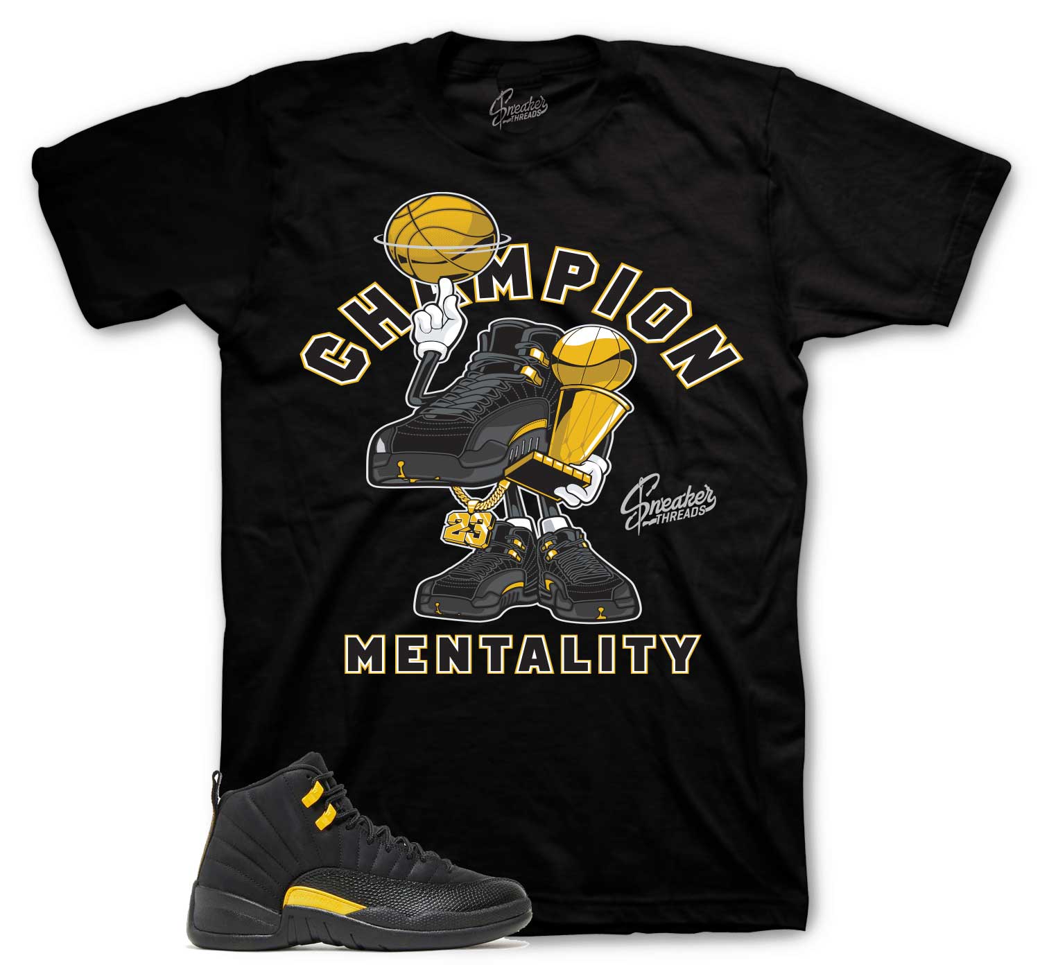 Retro 12 Black Taxi Shirt - Champion Mentality - Black