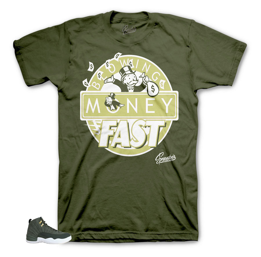 Blowing Money Fast Camo Green Shirt for cp3 12's