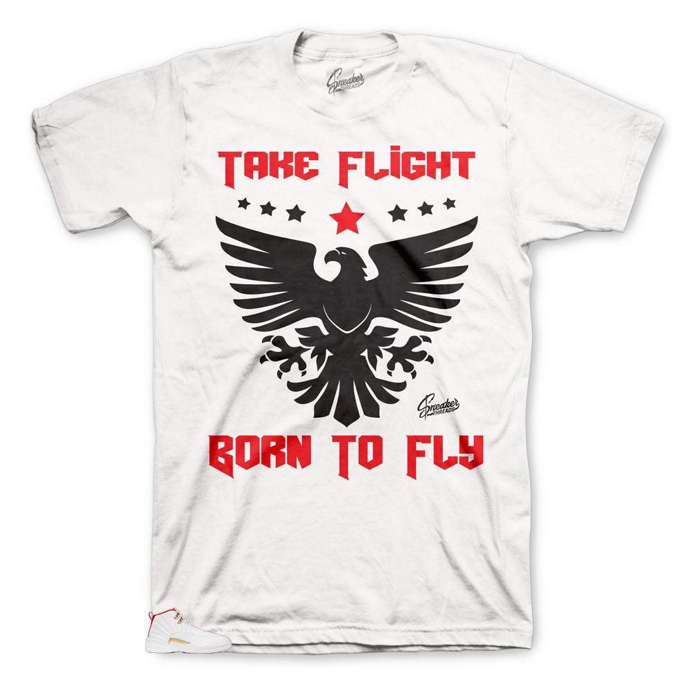 Jordan 12 Fiba Born To Fly shirt to match kicks
