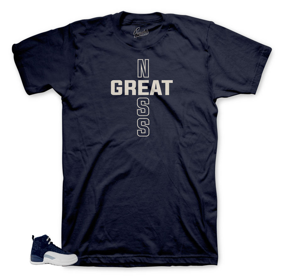 Greatness Cross on Navy shirt for Tokyo Japan 12's