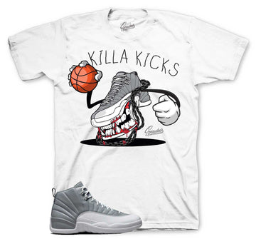 Retro 12 Stealth Shirt - Killa Kicks - White