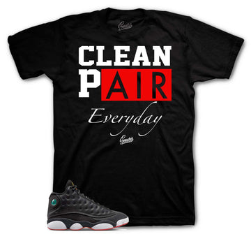 Retro 13 Playoff Shirt - Clean Pair - Black