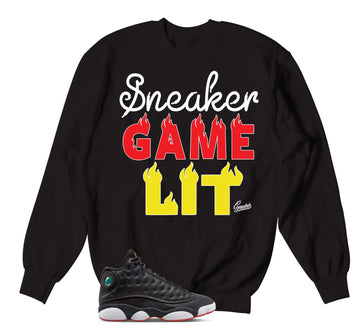 Retro 13 Playoff Sweater - Sneaker Game - Black