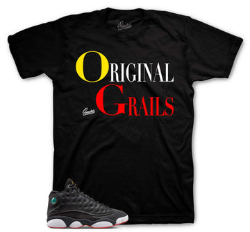 Retro 13 Playoff Shirt -  OG Grails - Black