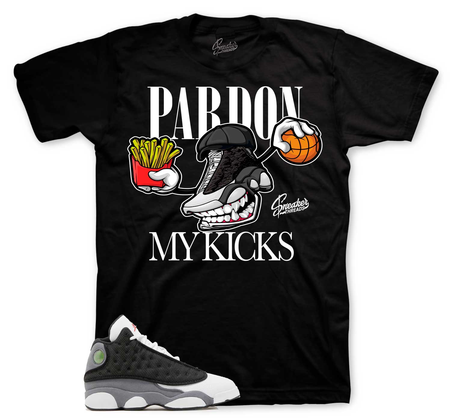 Retro 13 Black Flint Shirt - Fly Kicks - Black