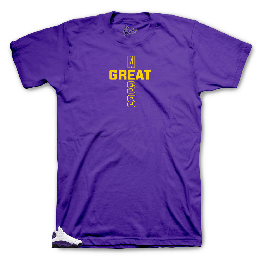13 Jordan laker collection matches tee collection created to match the Jordan 13 sneakers