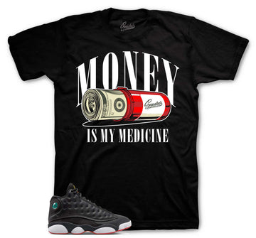 Retro 13 Playoff Shirt -  Money Medicine - Black