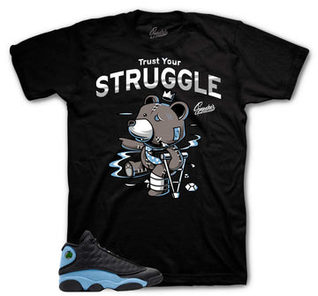 Retro 13 University Blue Shirt - Trust Your Struggle - Black