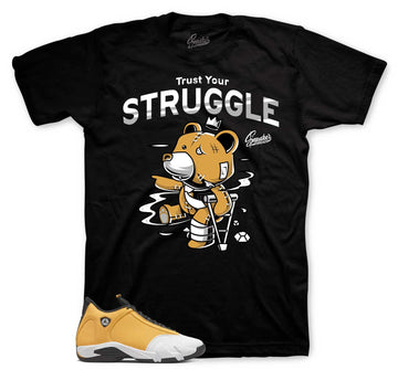 Retro 14 Light Ginger Shirt - Trust Your Struggle - Black