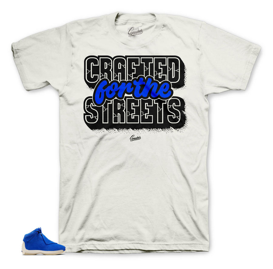 Crafted for the streets design to match Jordan 18 Blue Suede