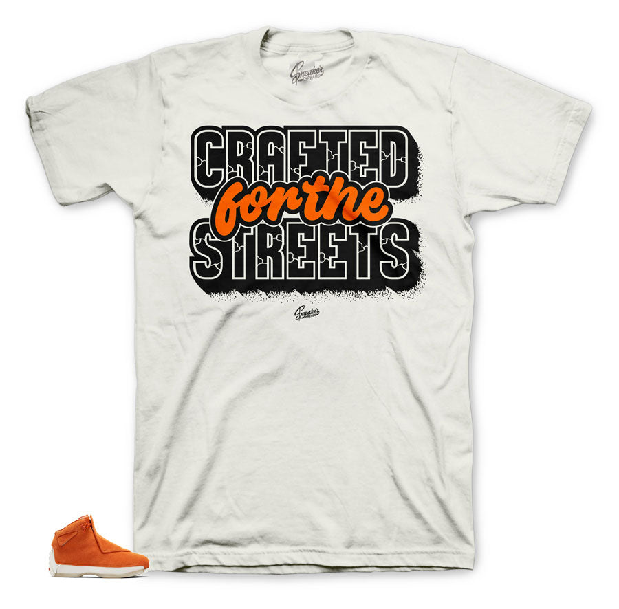 Crafted suede tee to match Orange Suede 18's