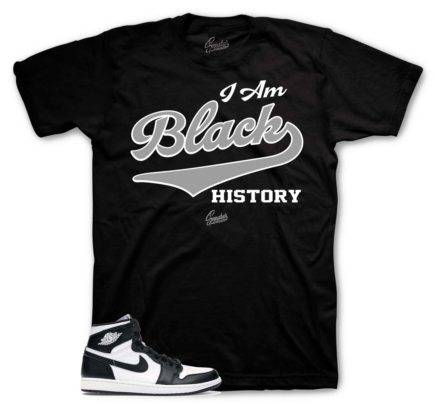 Jordan 1 Black & White Sneaker Tees Outfits 